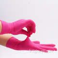 Examen gants de nitrile médical rose rose jetable